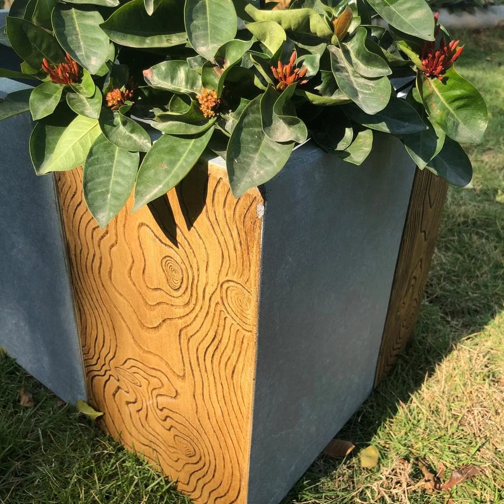 KANTE 31 in. L Timber Ridge Lightweight Concrete Modern Rectangle Outdoor Planter 5 KANTE 31 in. L Timber Ridge Lightweight Concrete Modern Rectangle Outdoor Planter - Image 3