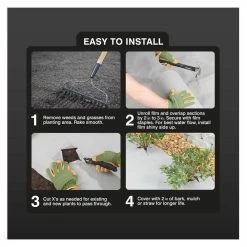 Vigoro 6 ft. x 100 ft. 2 oz. Black Flatbond (Non-Woven) Weed Barrier -KANTE Sales vigoro landscape fabric 46617 4f 1000