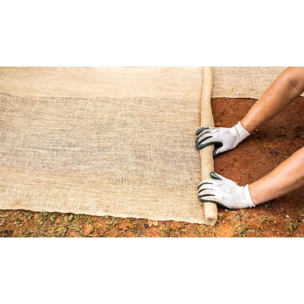 Vigoro 3 ft. x 24 ft. 100% Natural Burlap Landscape Fabric 7 Vigoro 3 ft. x 24 ft. 100% Natural Burlap Landscape Fabric - Image 5