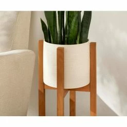 Vigoro Wood Open Frame Plant Stand