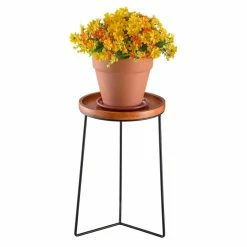 Vigoro 19 in. Triangle Base Wood Top Plant Stand -KANTE Sales vigoro plant stands 710174810 44 1000