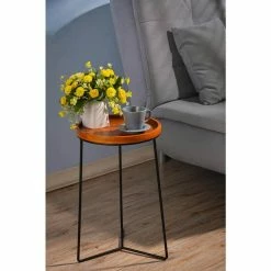 Vigoro 19 in. Triangle Base Wood Top Plant Stand -KANTE Sales vigoro plant stands 710174810 4f 1000