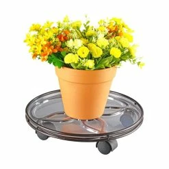 Vigoro 13.6 in. x 13.6 in. x 2.8 in. Brown Metal Plant Caddy -KANTE Sales vigoro planter caddies 154208 4f 1000