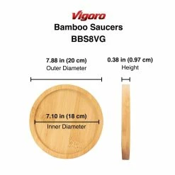 Vigoro 8 in. Bamboo Plant Saucer 11 Vigoro 8 in. Bamboo Plant Saucer -KANTE Sales vigoro planter saucers bbs8vg 4f 1000