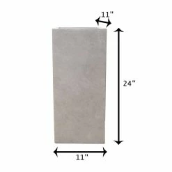 KANTE 24 in. H Square Weathered Concrete/Fiberglass Indoor Outdoor Modern Tall Seamless Planter -KANTE Sales weathered concrete kante plant pots osf0002b c80021 2 76 1000