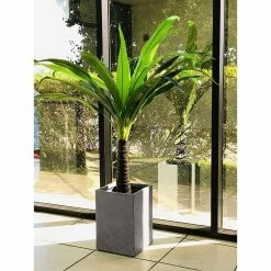 KANTE 19 in. H Square Weathered Concrete/Fiberglass Indoor Outdoor Modern Seamless Planter -KANTE Sales weathered concrete kante plant pots osf0007c c80021 2 44 1000