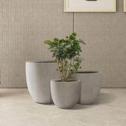 KANTE 20", 16.5" & 13.3"W Round Weathered Finish Concrete Planters Set of 3, Outdoor Indoor w/Drainage Hole & Rubber Plug 16 KANTE 20", 16.5" & 13.3"W Round Weathered Finish Concrete Planters Set of 3, Outdoor Indoor w/Drainage Hole & Rubber Plug -KANTE Sales weathered concrete kante plant pots rc0152bcd c80021 2 4f 1000