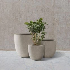 KANTE 20", 16.5" & 13.3"W Round Weathered Finish Concrete Planters Set of 3, Outdoor Indoor w/Drainage Hole & Rubber Plug 20 KANTE 20", 16.5" & 13.3"W Round Weathered Finish Concrete Planters Set of 3, Outdoor Indoor w/Drainage Hole & Rubber Plug -KANTE Sales weathered concrete kante plant pots rc0152bcd c80021 2 76 1000