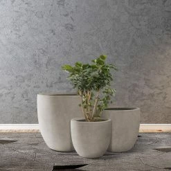 KANTE 20", 16.5" & 13.3"W Round Weathered Finish Concrete Planters Set of 3, Outdoor Indoor w/Drainage Hole & Rubber Plug 19 KANTE 20", 16.5" & 13.3"W Round Weathered Finish Concrete Planters Set of 3, Outdoor Indoor w/Drainage Hole & Rubber Plug -KANTE Sales weathered concrete kante plant pots rc0152bcd c80021 2 fa 1000