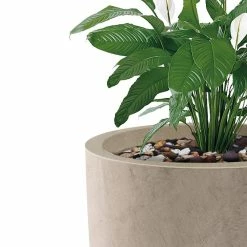 KANTE 22.4", 20.4" and 18.1"H Round Weathered Finish Concrete Planters Set of 3, Outdoor Indoor w/Drainage Hole & Rubber Plug -KANTE Sales weathered concrete kante plant pots rc0153bcd c80021 2 4f 1000