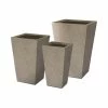 KANTE 24.4", 18" &15.7"H Weathered Finish Concrete Tall Planter Set of 3, Large Outdoor Indoor w/ Drainage Hole & Rubber Plug -KANTE Sales weathered concrete kante plant pots rf2015017cde c80021 2 64 1000
