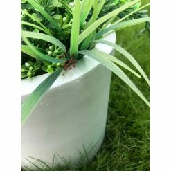 KANTE 12.9 in. Dia, Pure White Lightweight Concrete Modern Cylinder Outdoor Planter 12 KANTE 12.9 in. Dia, Pure White Lightweight Concrete Modern Cylinder Outdoor Planter -KANTE Sales white kante plant pots rc0119b c80011 1f 1000