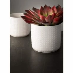 SULLIVANS White Ceramic Planter (Set of 2) 7 SULLIVANS White Ceramic Planter (Set of 2) -KANTE Sales white sullivans plant pots cm2952 4f 1000