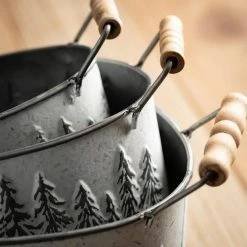 SULLIVANS White Metal Tree Planters with Handles (Set of 3) 6 SULLIVANS White Metal Tree Planters with Handles (Set of 3) -KANTE Sales white sullivans plant pots met1807 c3 1000