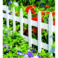 Vigoro 36 in. Wood Picket Garden Fence -KANTE Sales white vigoro garden fencing rc 74w c3 1000